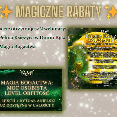 Magiczny Pakiet - Pełnia w Domu Byka + Magia Bogactwa 8 Lekcji